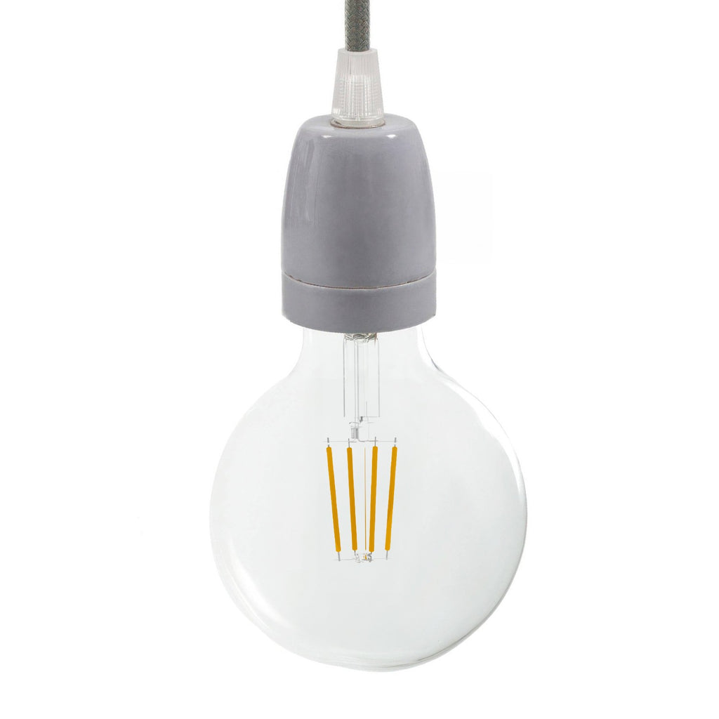 Douille en porcelaine grise E27 CreativeCable