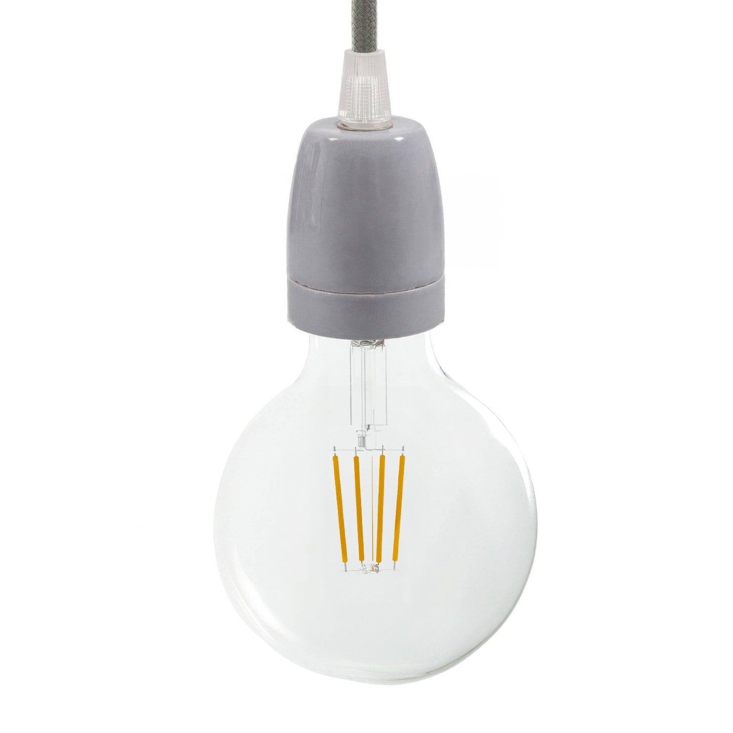 Douille en porcelaine grise E27 CreativeCable