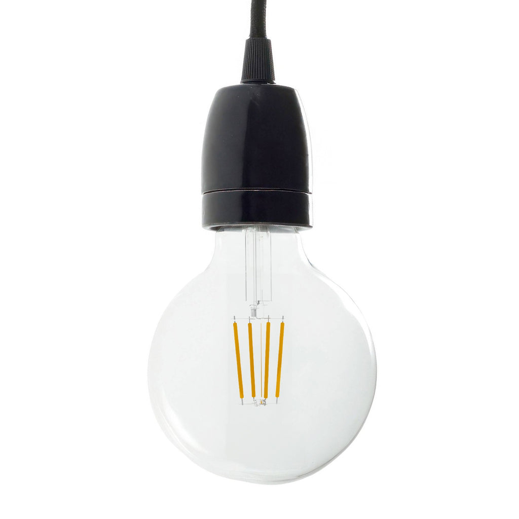 Douille en porcelaine noire E27 CreativeCable