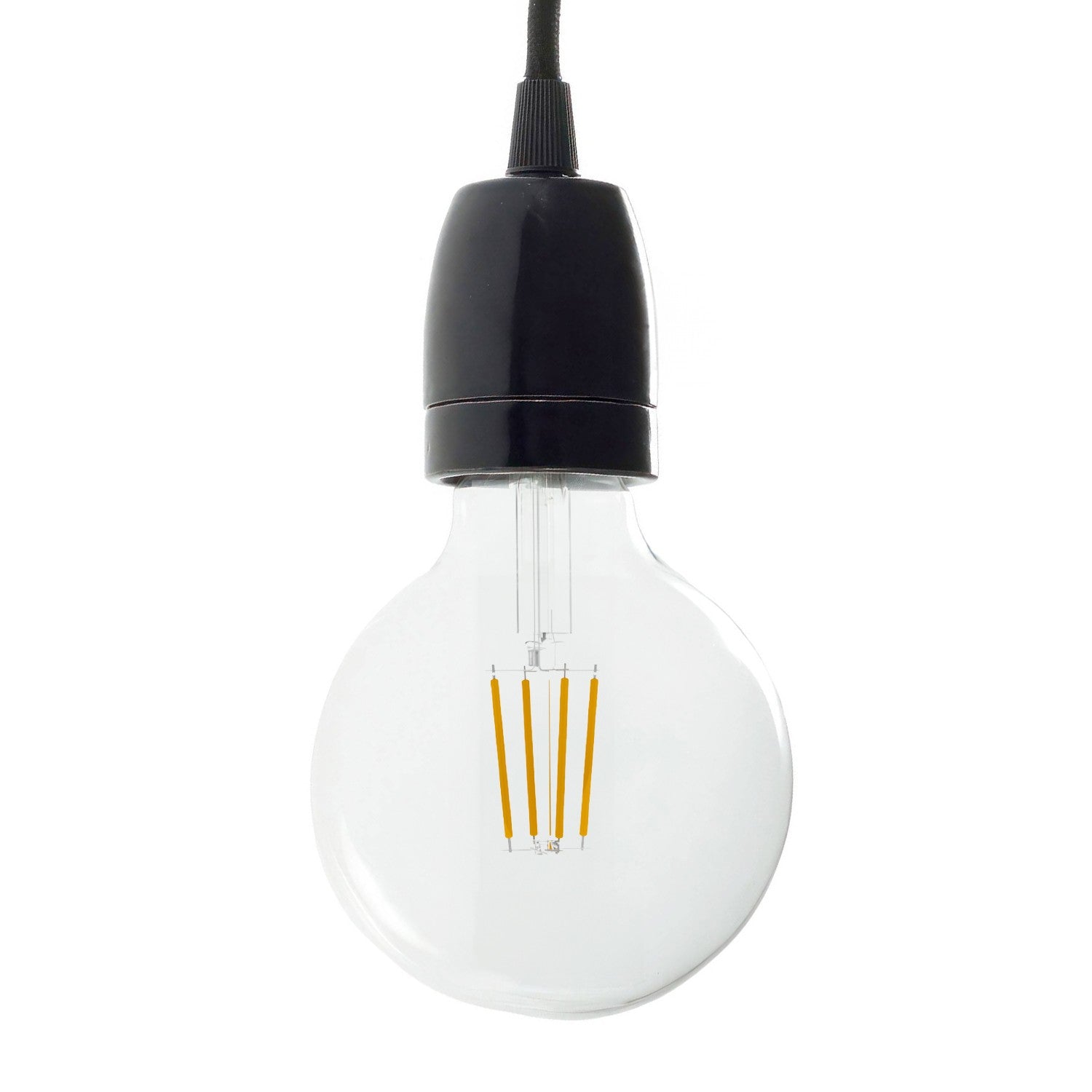 Douille en porcelaine noire E27 CreativeCable