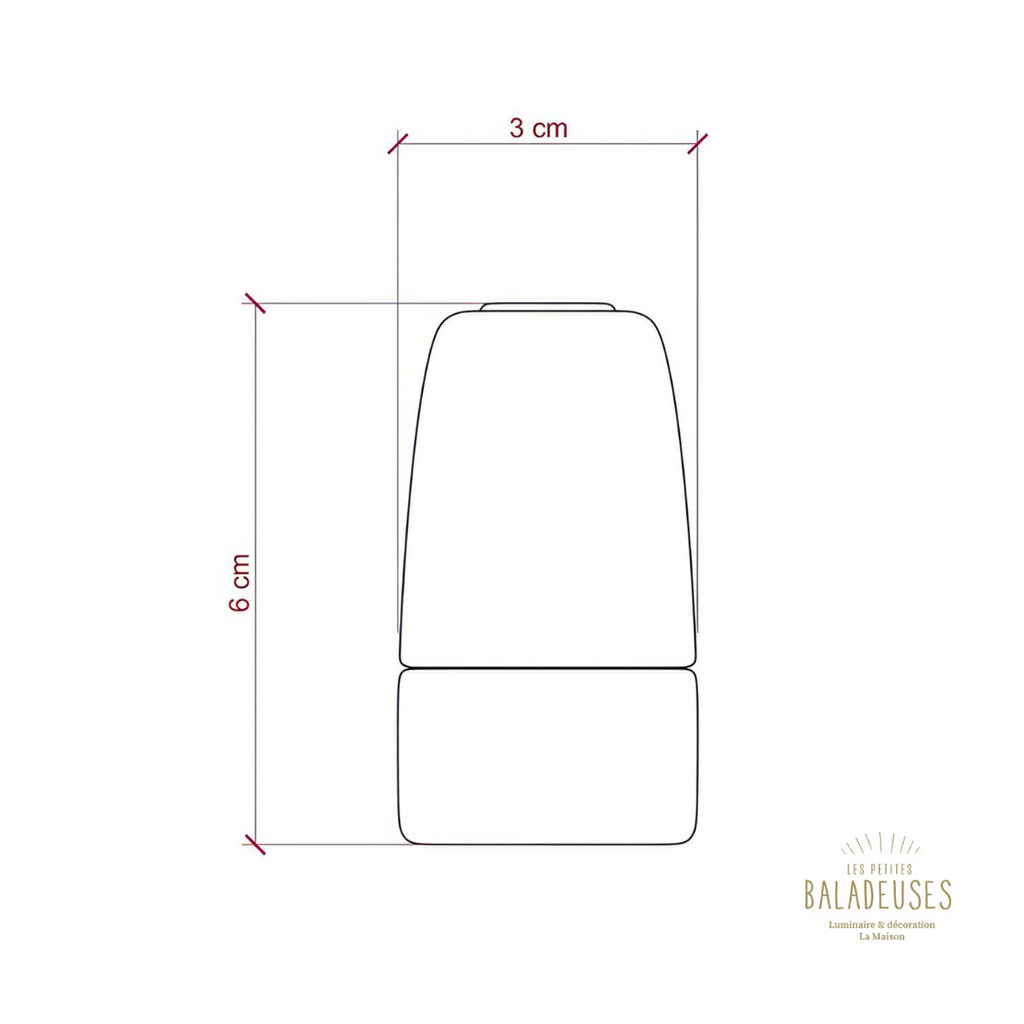 Douille porcelaine E14 dimensions creative cable