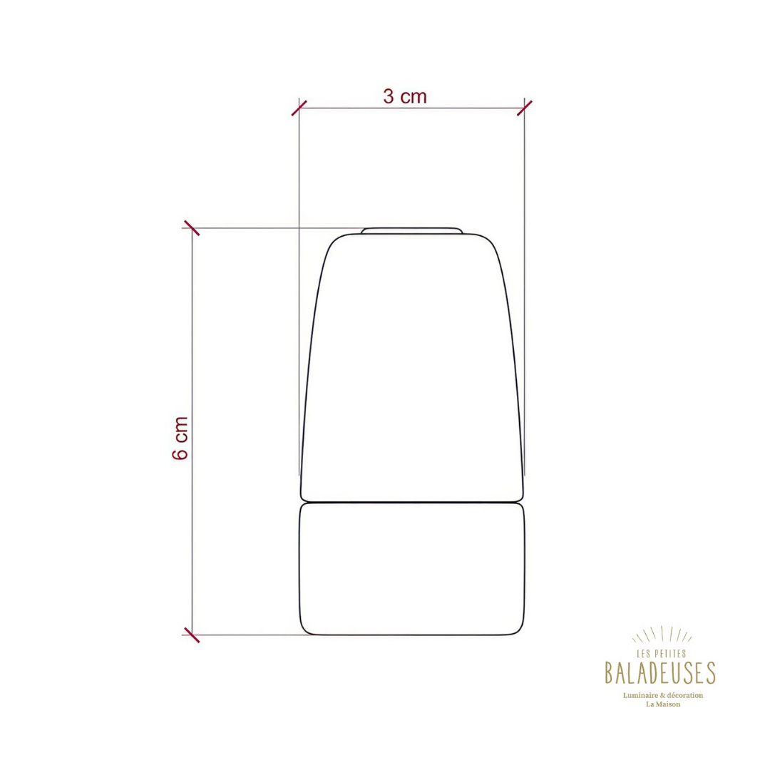 Douille porcelaine E14 dimensions creative cable