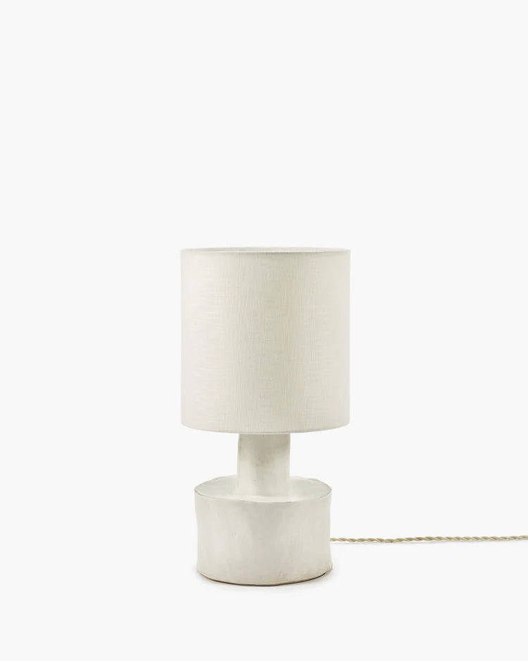 lampe catherine blanche matte serax avec abat jour blanc 