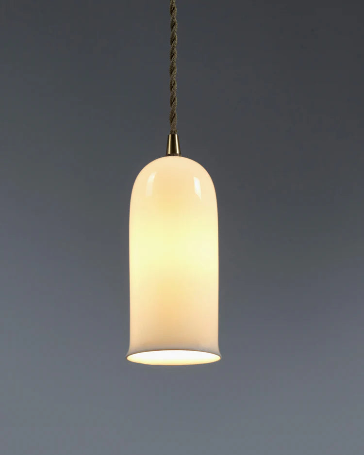 suspension serax en porcelaine blanche en forme de tube