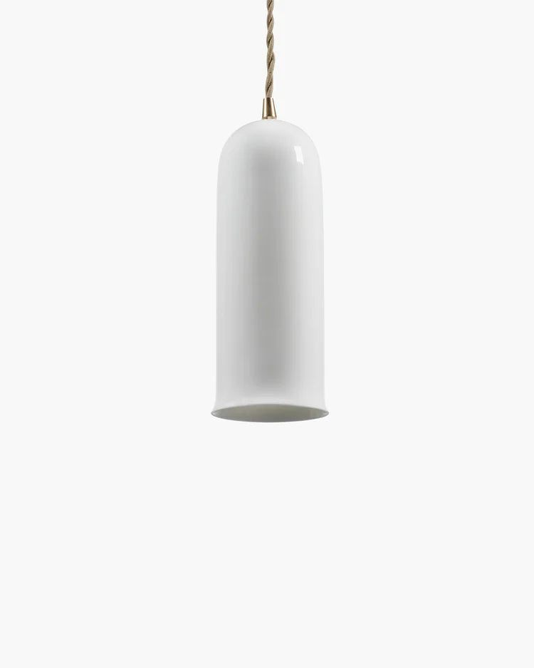 suspension serax en porcelaine blanche en forme de tube