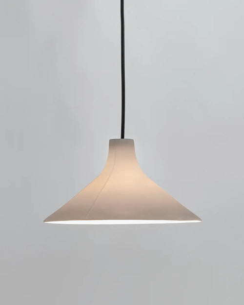 suspension blanche géométrique en porcelaine, style minimaliste