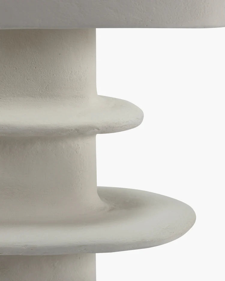 Lampe à poser géométrique serax blanche en papier mâché