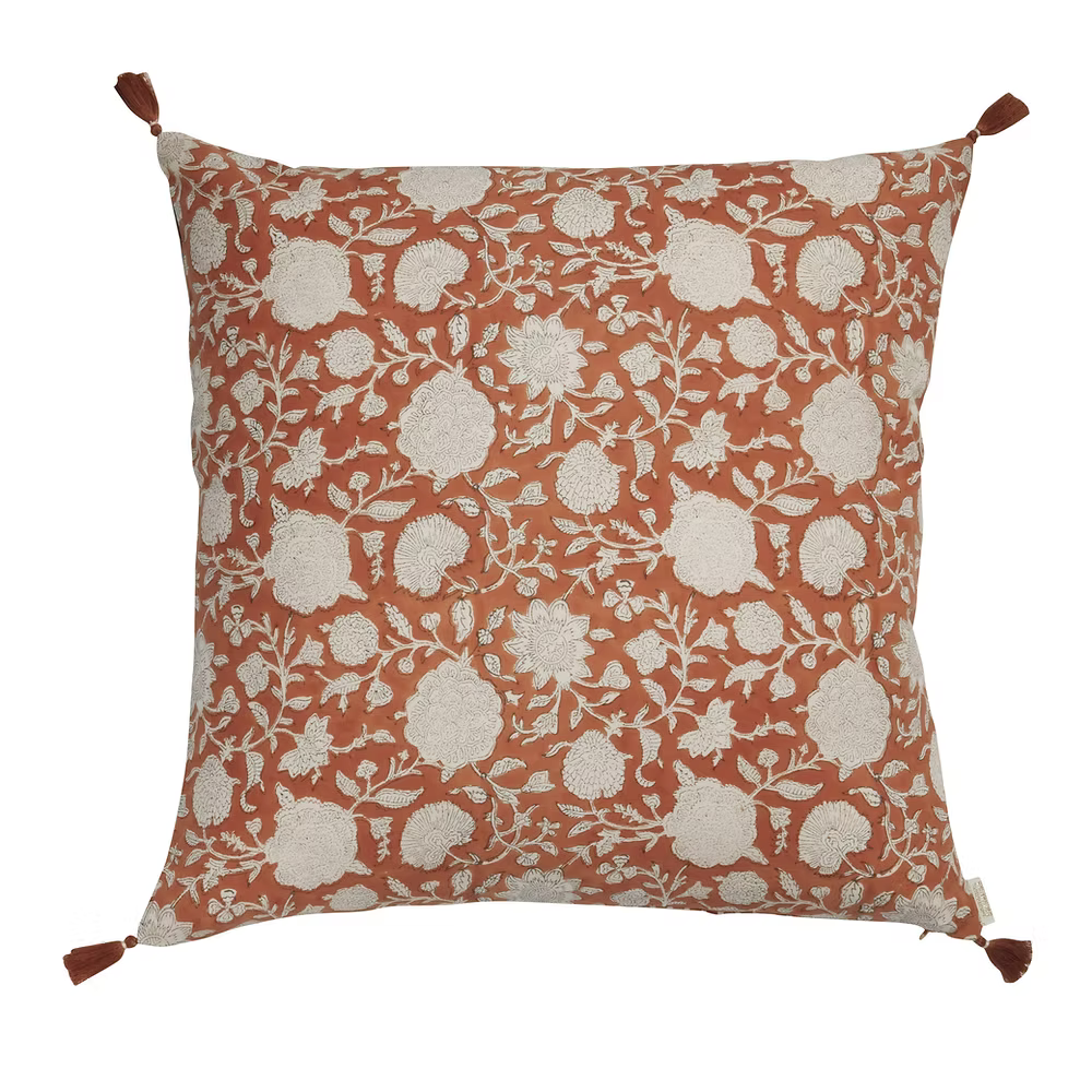 Housse de coussin pia tupia terracotta