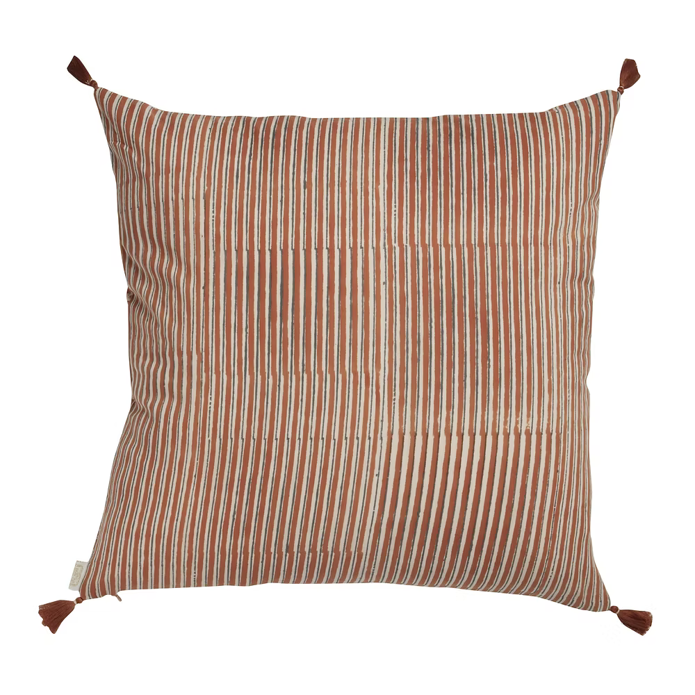 Housse de coussin pia tupia terracotta revers