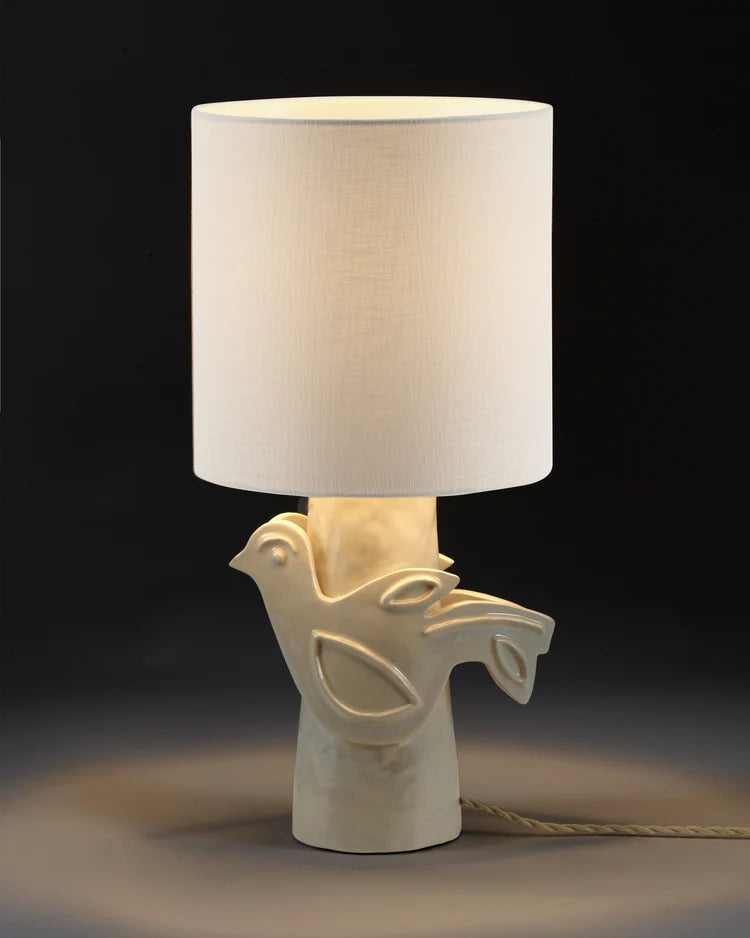 lampe Paloma serax en céramique, blanche en forme d'oiseau