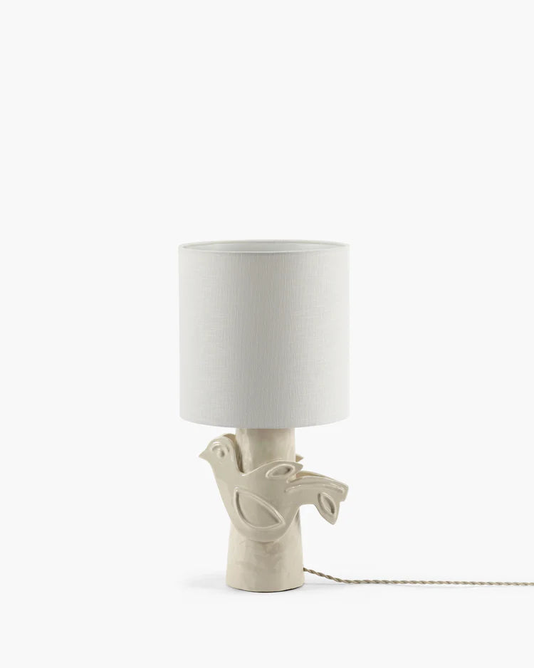 lampe Paloma serax en céramique, blanche en forme d'oiseau