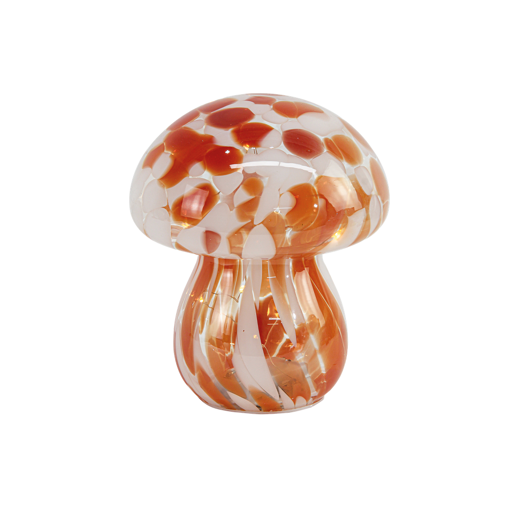 Lampe decorative champi tachetee orange à led