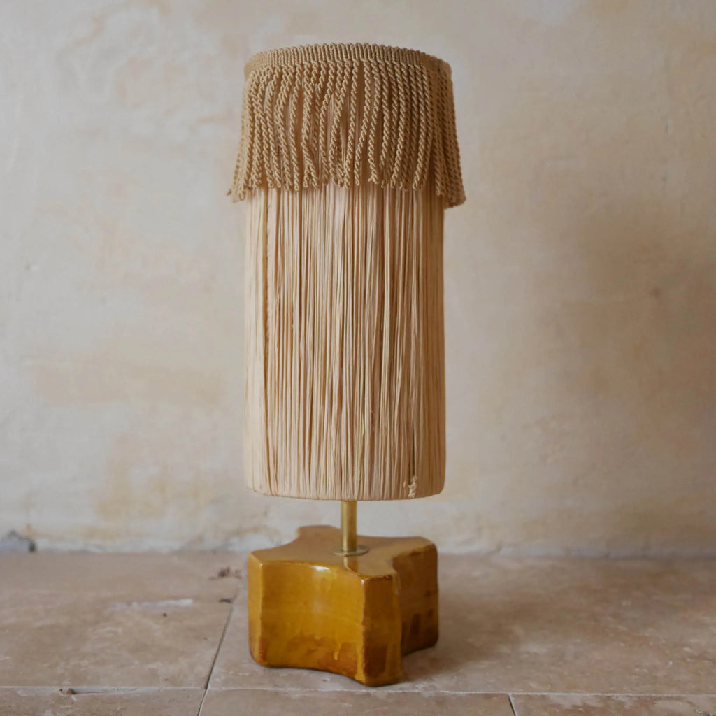 Lampe à poser Ida Jaune brule emaillé honore deco