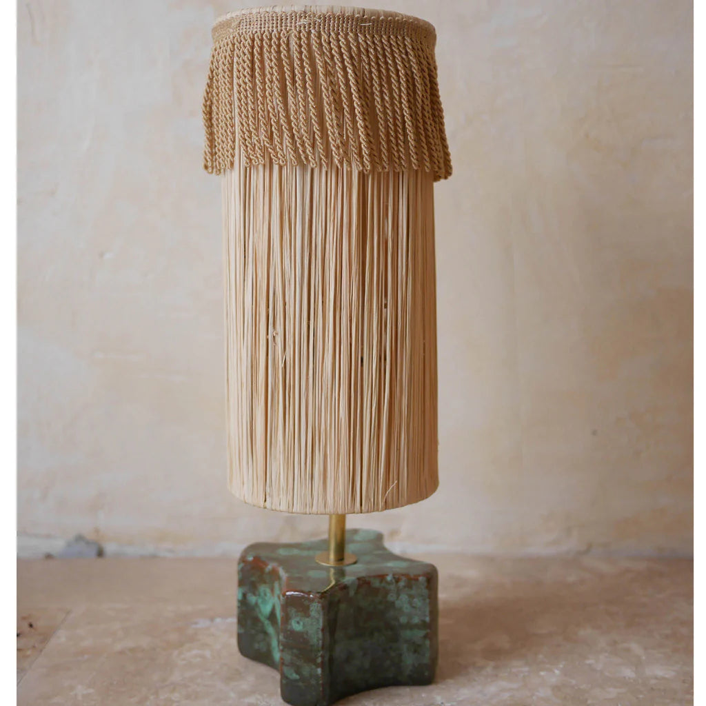 Lampe à poser Ida vert texturé honore deco