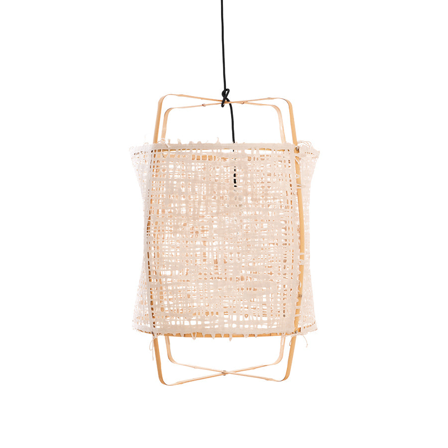 Suspension Z22 Blond Papier naturel et structure en bamboo