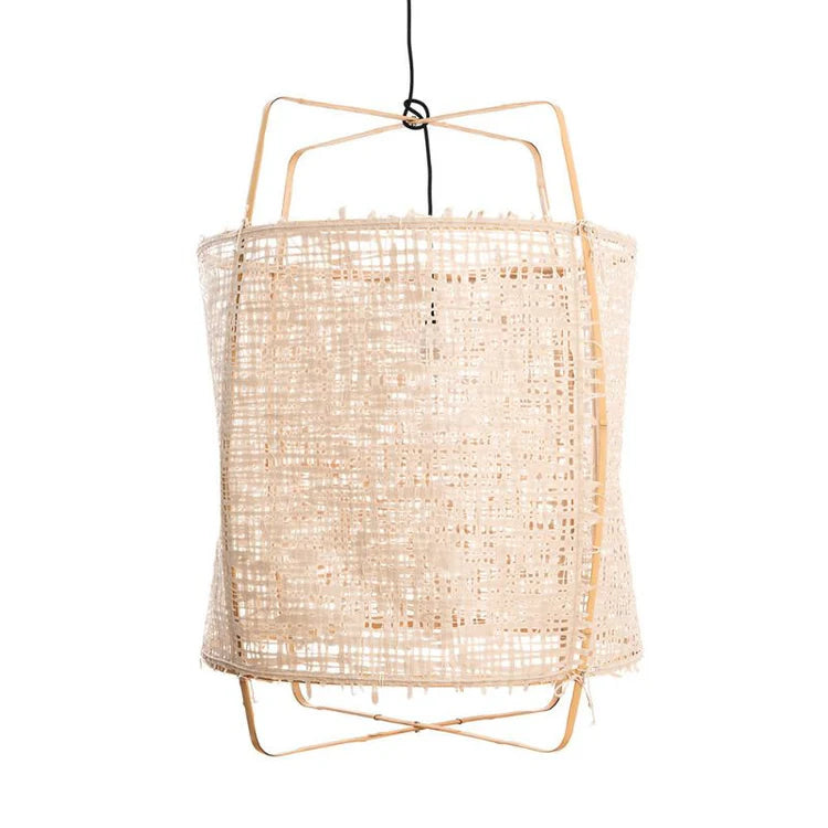 Suspension Z2 Blond Papier naturel en papier et bambou