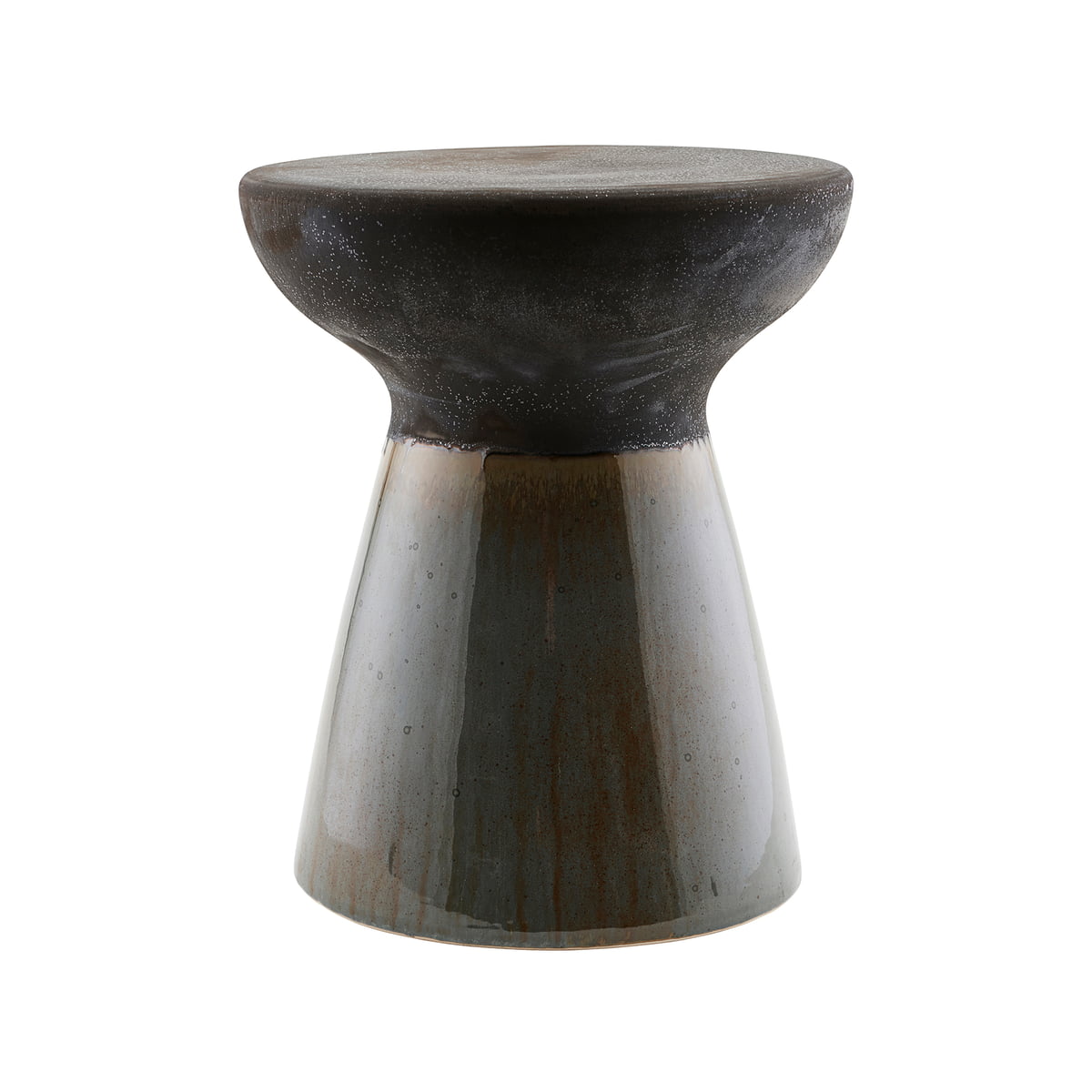 tabouret pablo en faïence gris