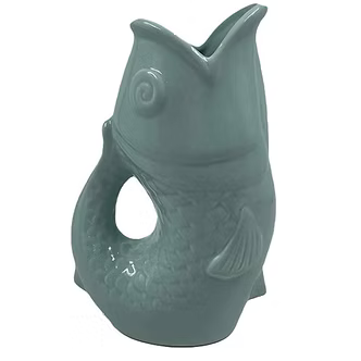 Vase poisson L bleu givre opjet