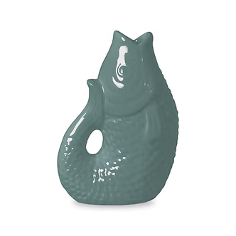 Vase poisson S bleu givre opjet