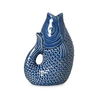 Vase poisson S bleu opjet