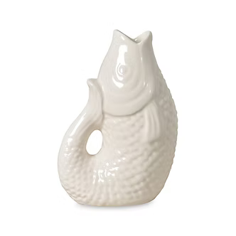 Vase poisson S opjet blanc
