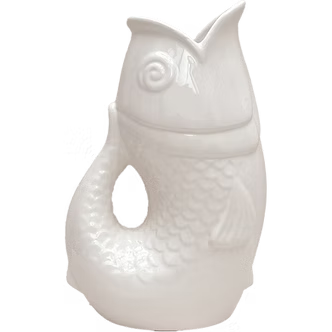 Vase poisson  XXL opjet blanc