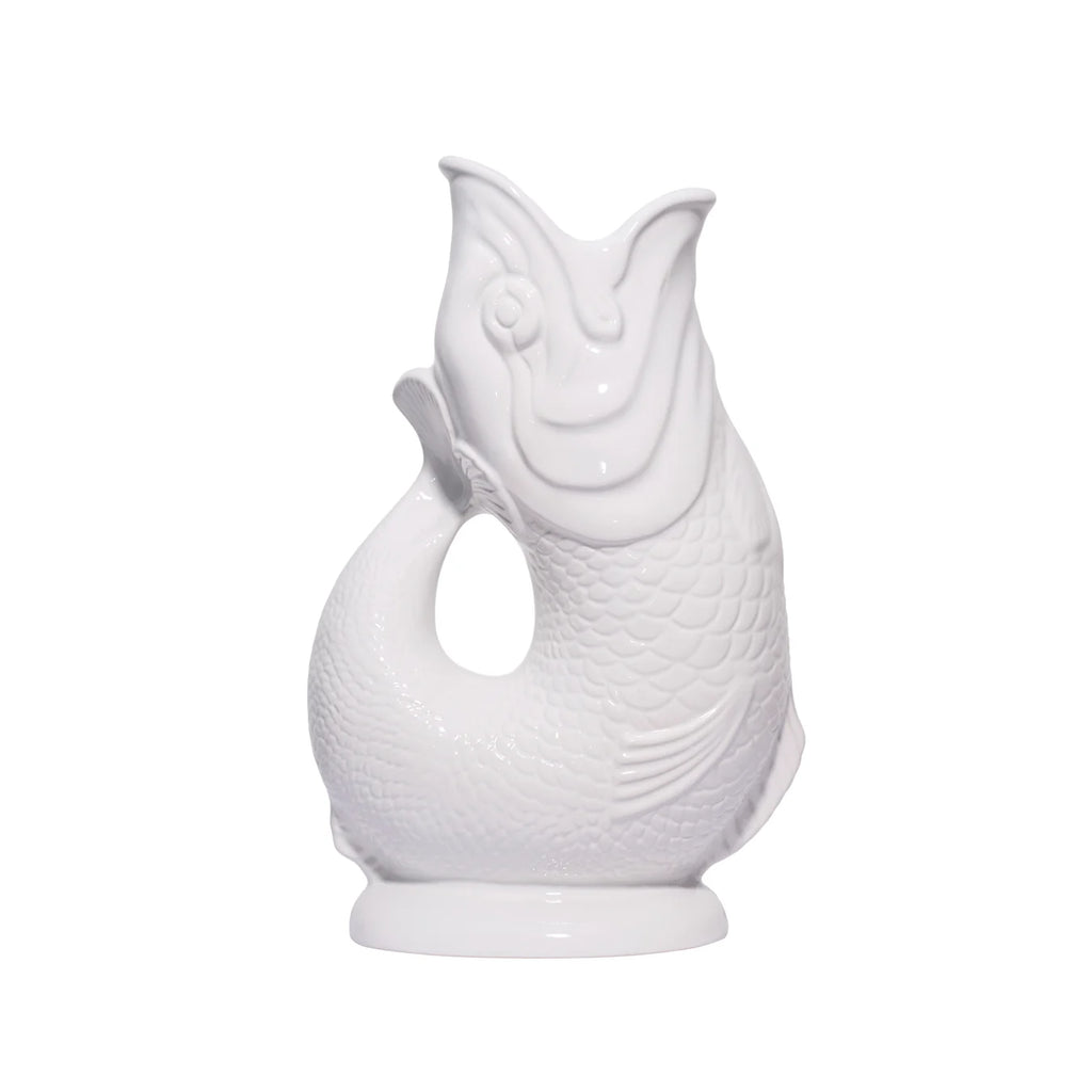 Vase poisson gluckigluck glouglou blanc