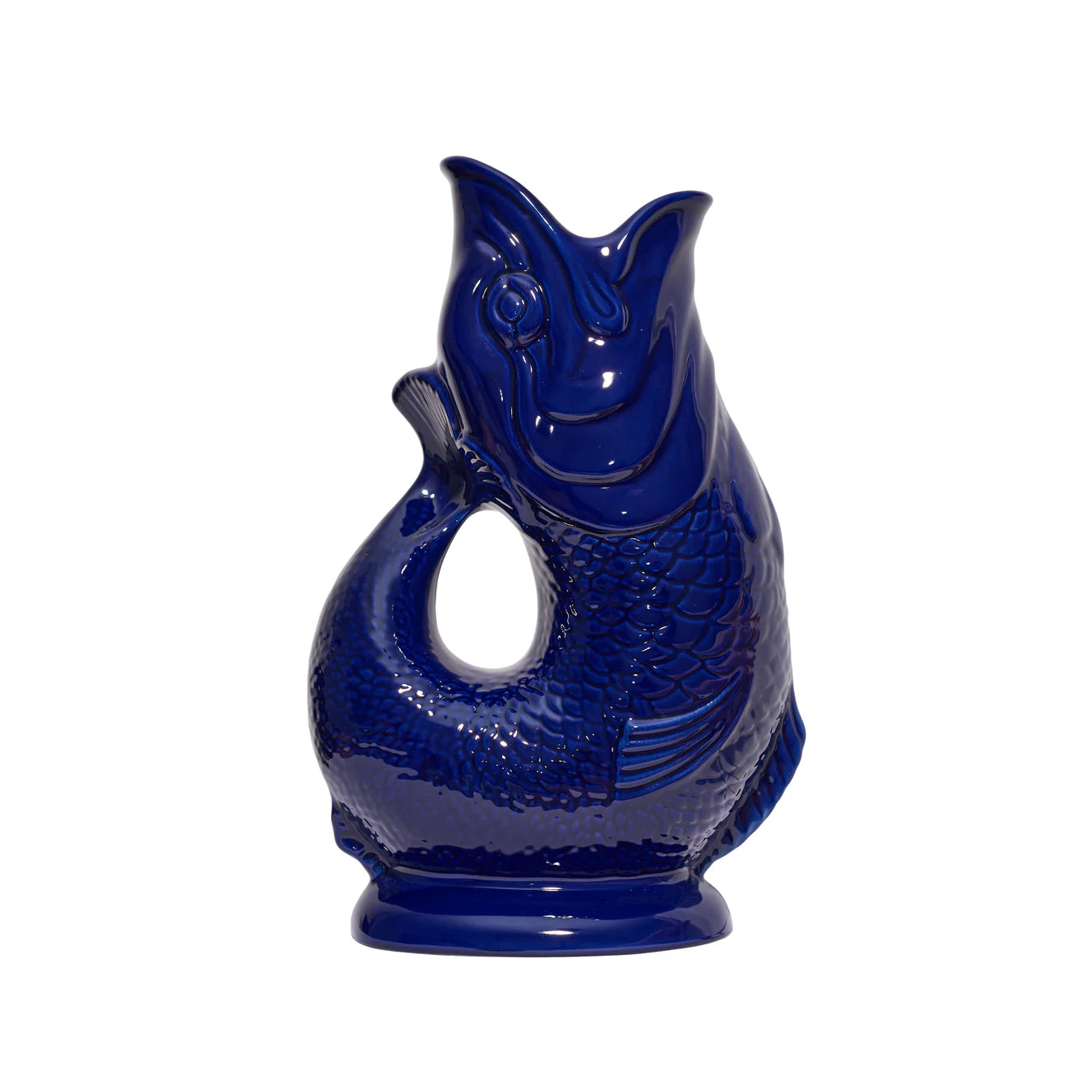 Vase poisson gluckigluck glouglou bleu cobalt