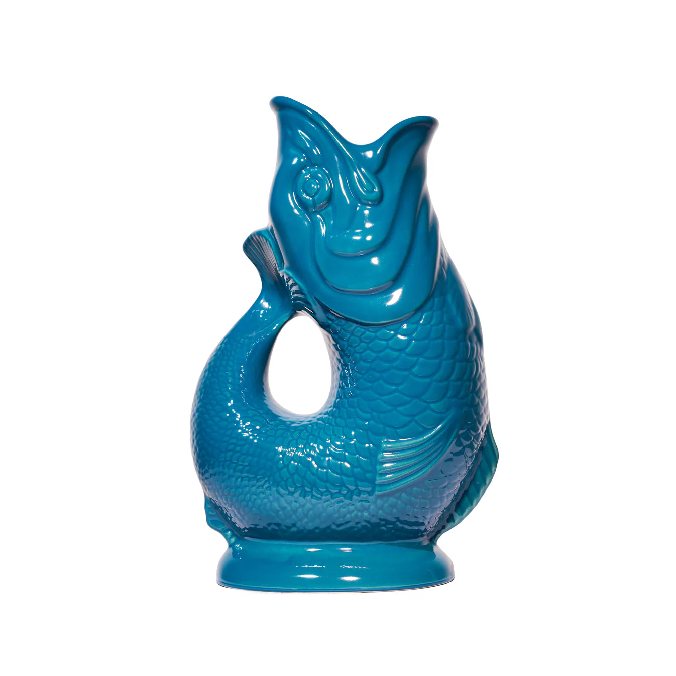 Vase poisson gluckigluck glouglou bleu petrole
