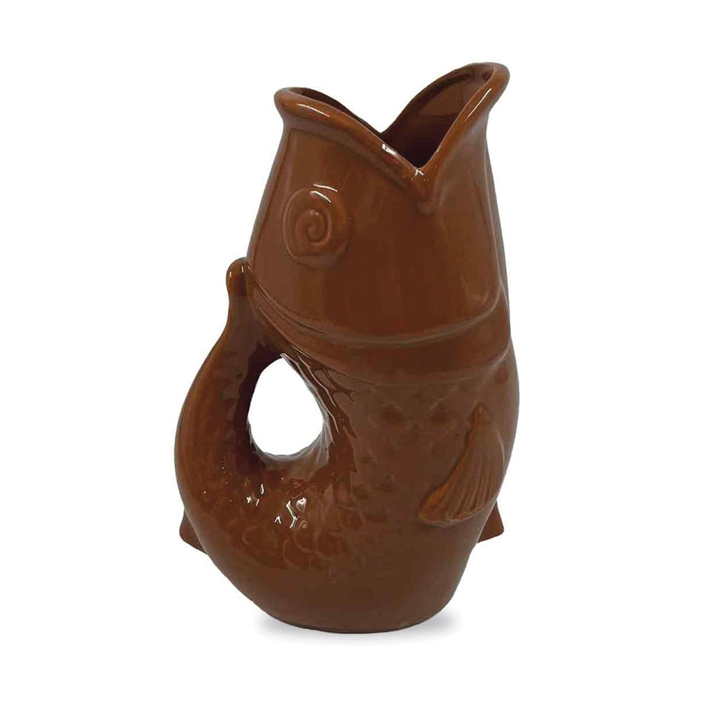 Vase poisson marron