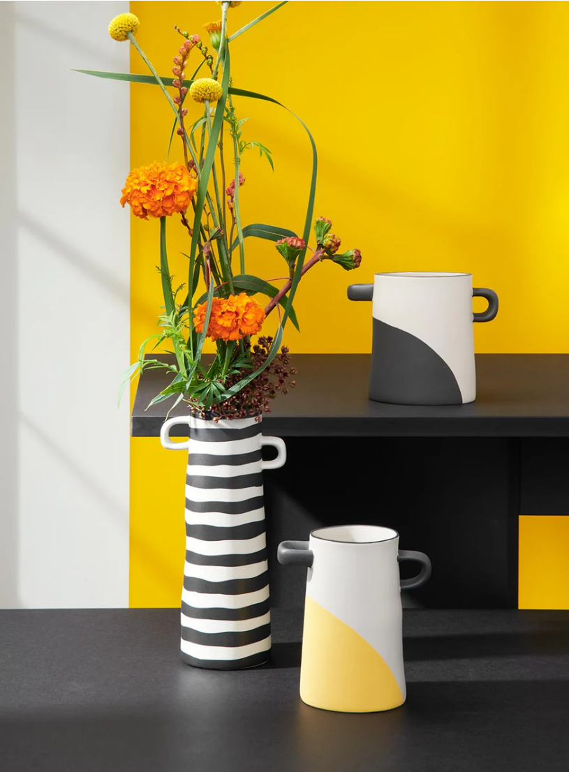 Vase yellow dipped Asa Nantes Les Petites Baladeuses