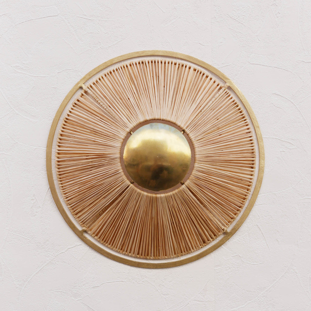 applique Rond raphia raphia et fer honore deco