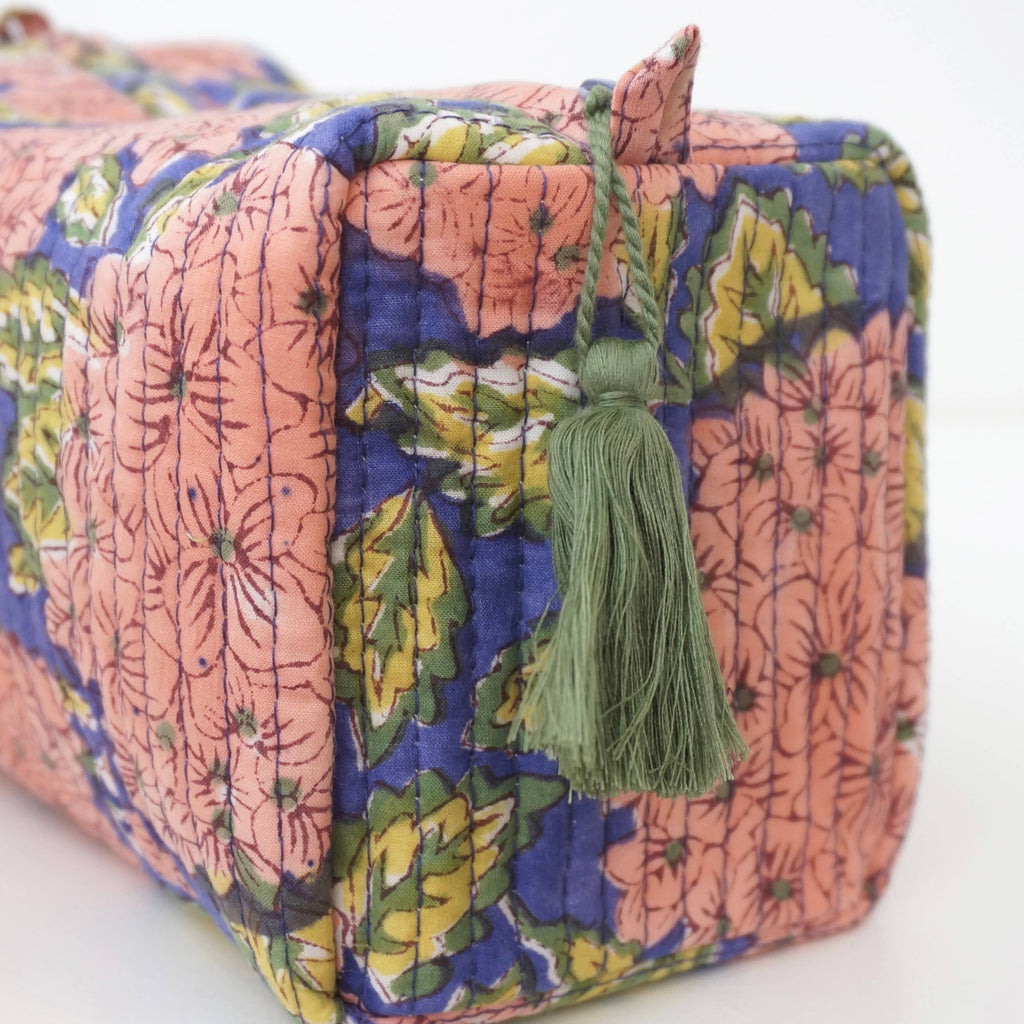Trousse de toilette en coton imprimé N°127