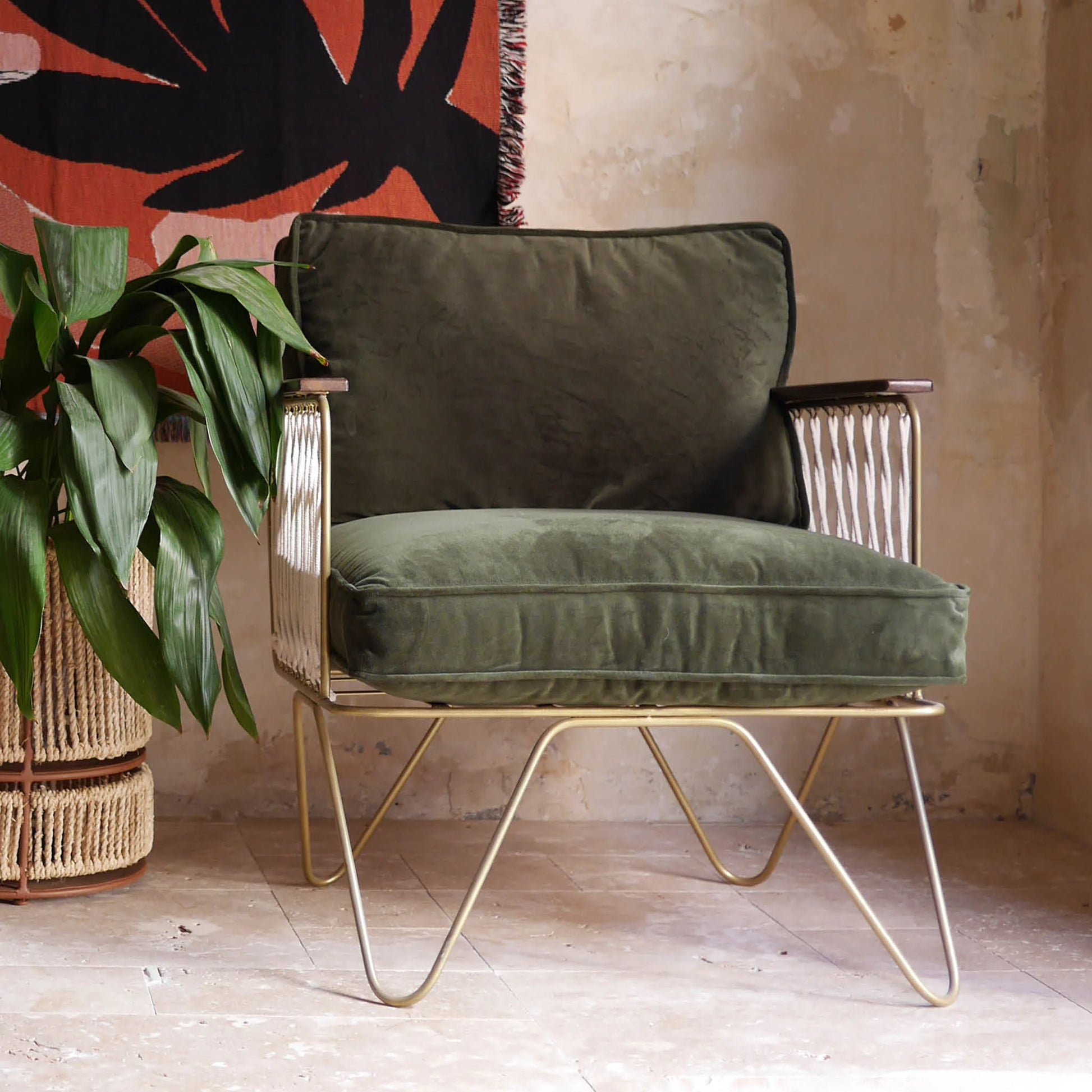 Fauteuil Croisette Velours