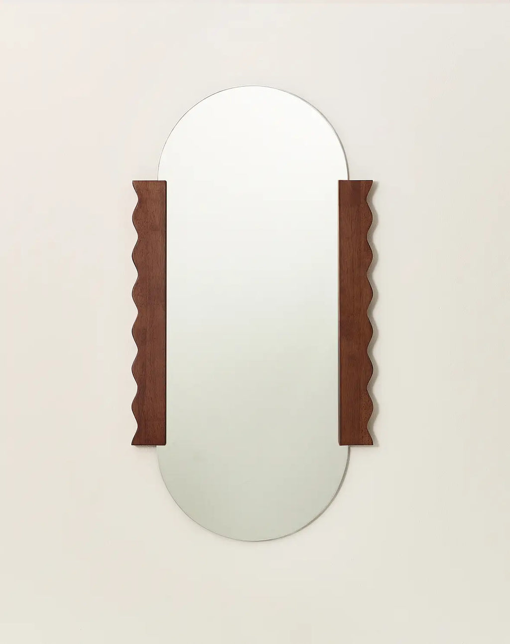 miroir oval en bois hévéa nobodinoz x héju