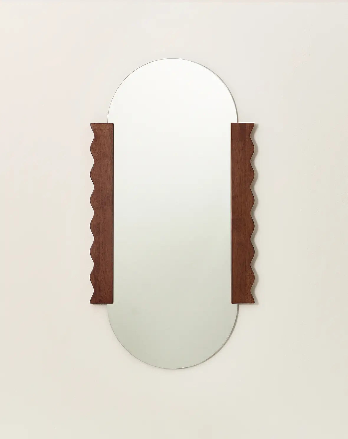 miroir oval en bois hévéa nobodinoz x héju