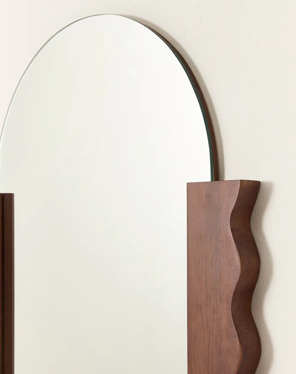 miroir oval en bois hévéa nobodinoz x héju