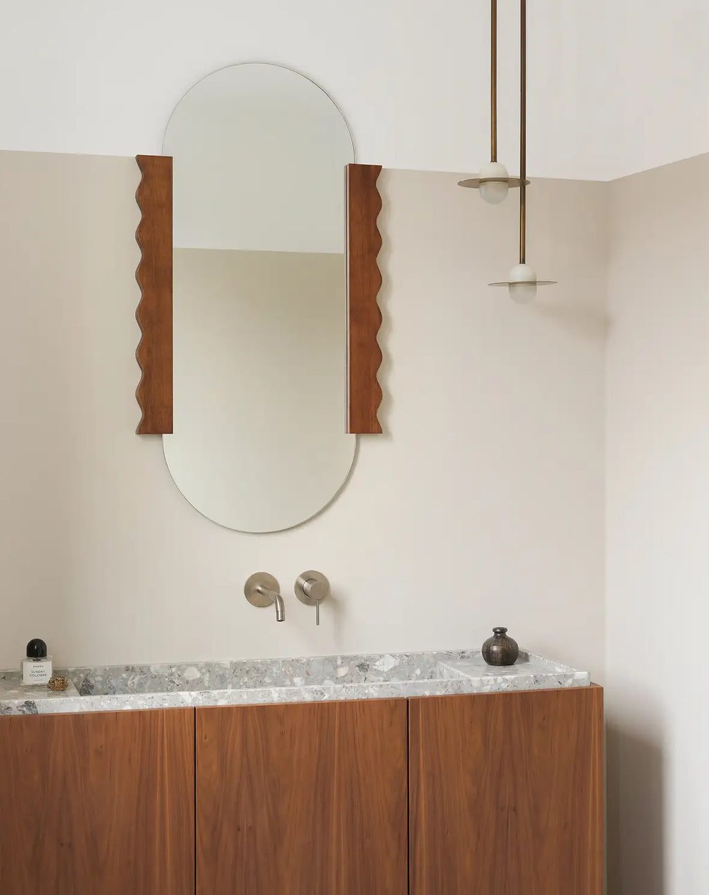 miroir oval en bois hévéa nobodinoz x héju