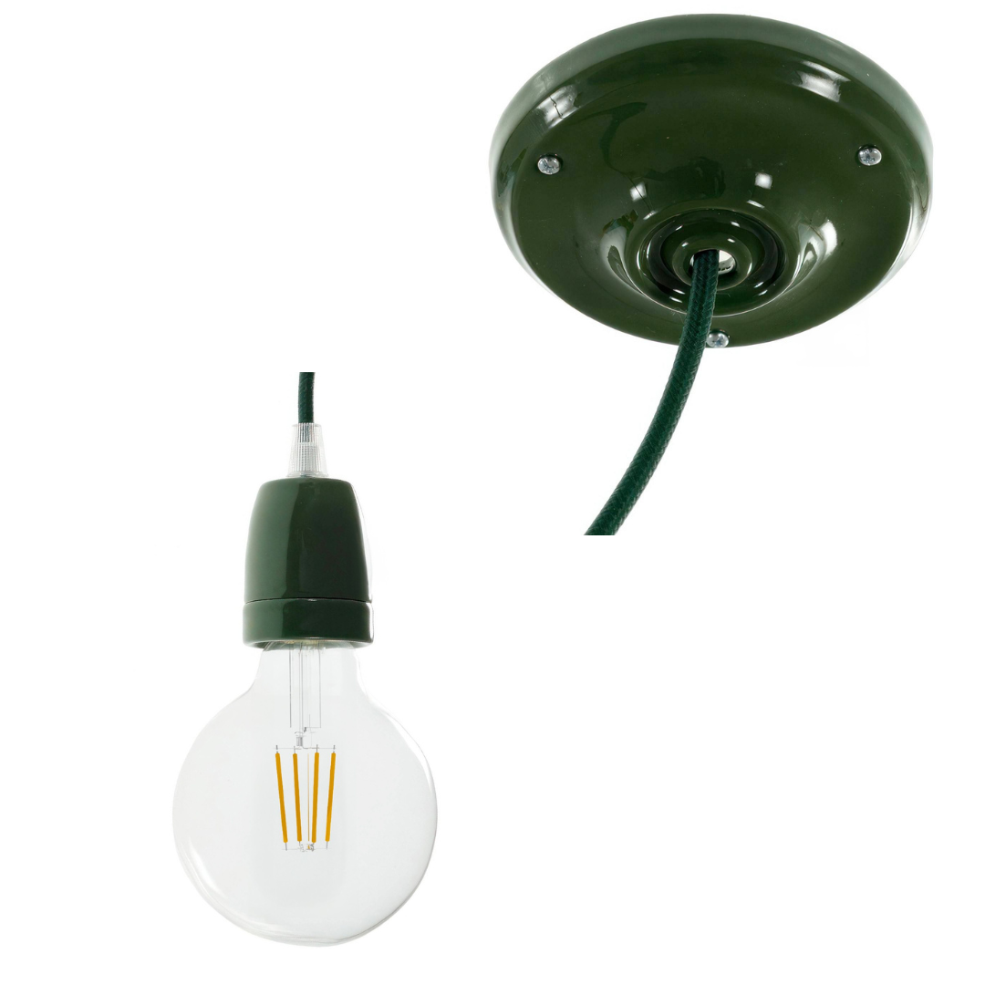 kit_douille_E27_et_rosace_porcelaine vert_creative_cable
