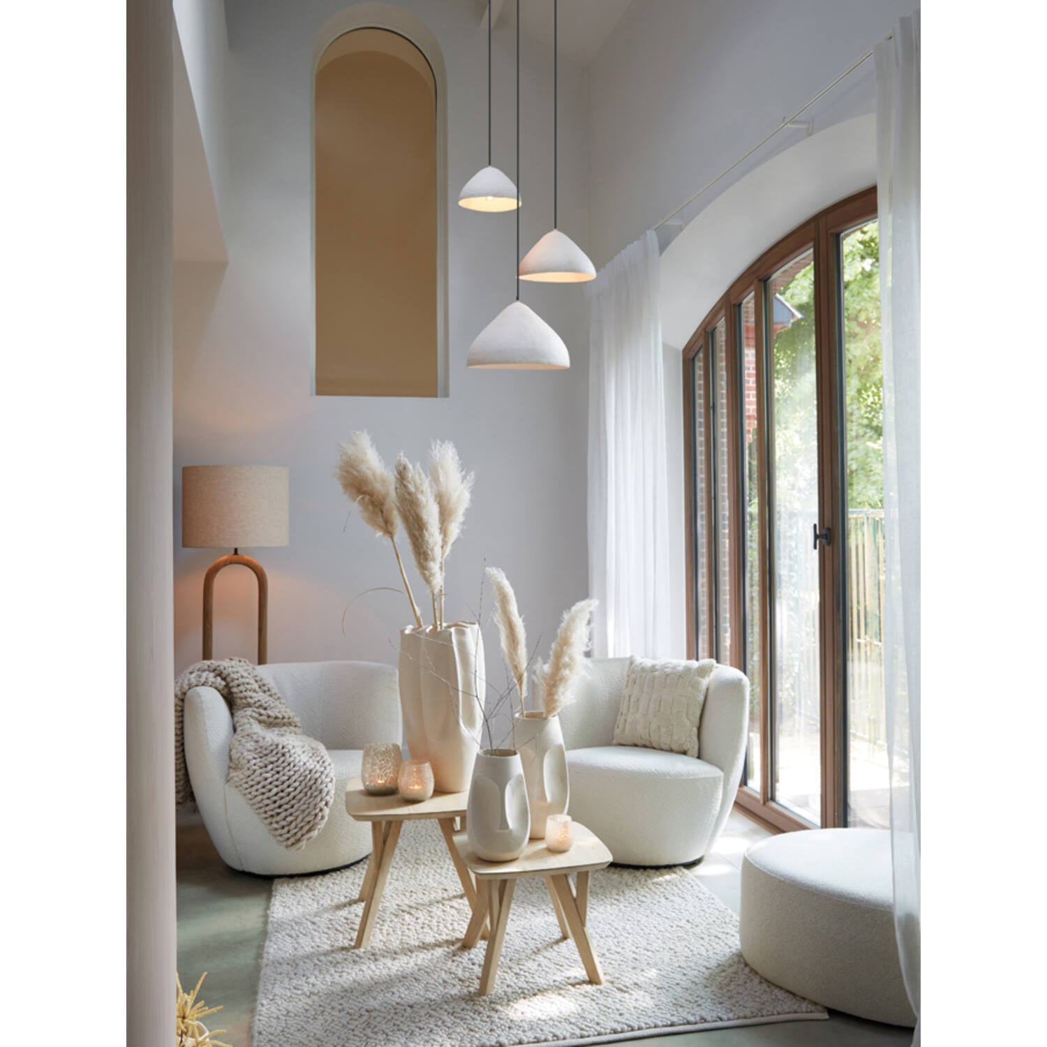 lampadaire bois naturel paceco light & living nantes les petites baladeuses