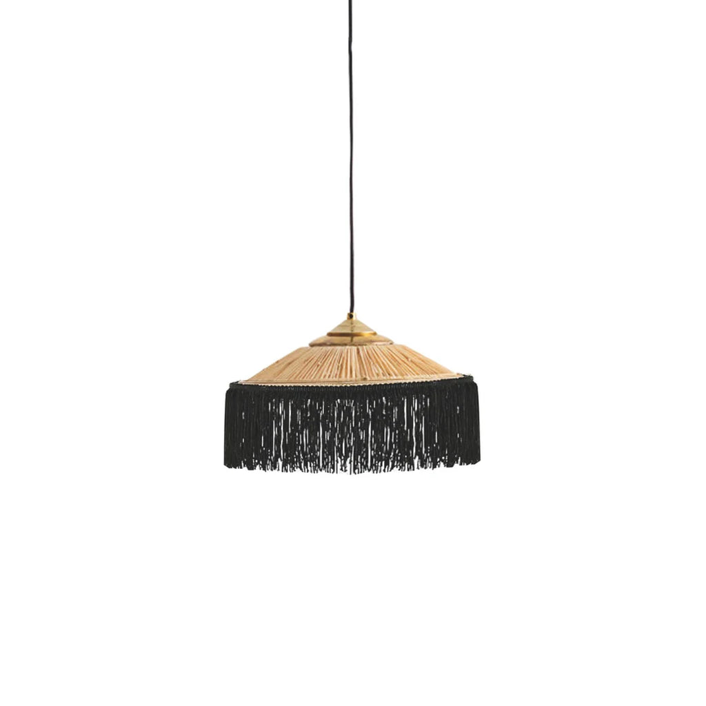 suspension à franges noires honoré déco taille s
