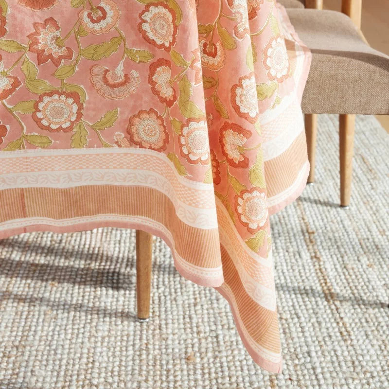 nappe guapao bois de rose blockprint bonheur du jour nantes les petites baladeuses
