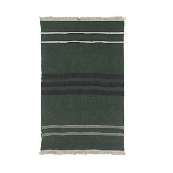 plaid fouta lin libecco racong green nantes les petites baladeuses