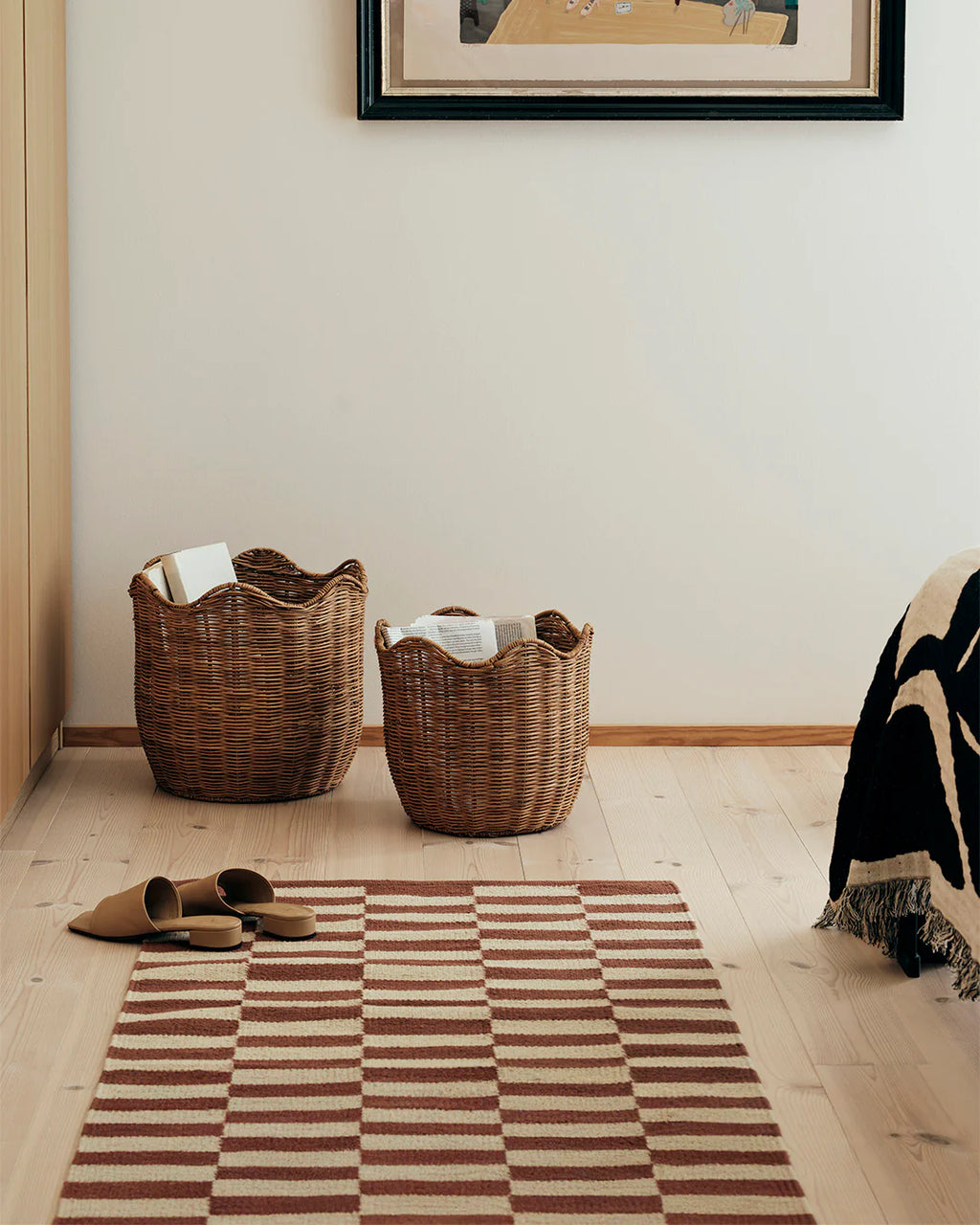 tapis jane damier terracota broste copenaghen nantes les petites baladeuses