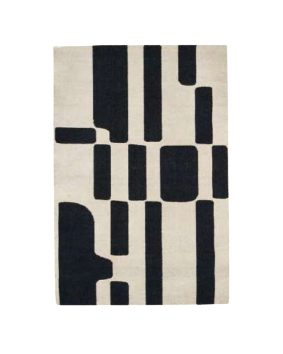 Tapis Killim Dama écru/noir L