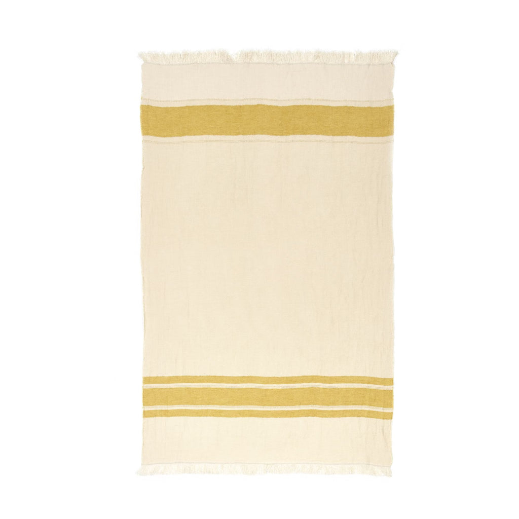 Plaid en Lin - Mustard Stripe