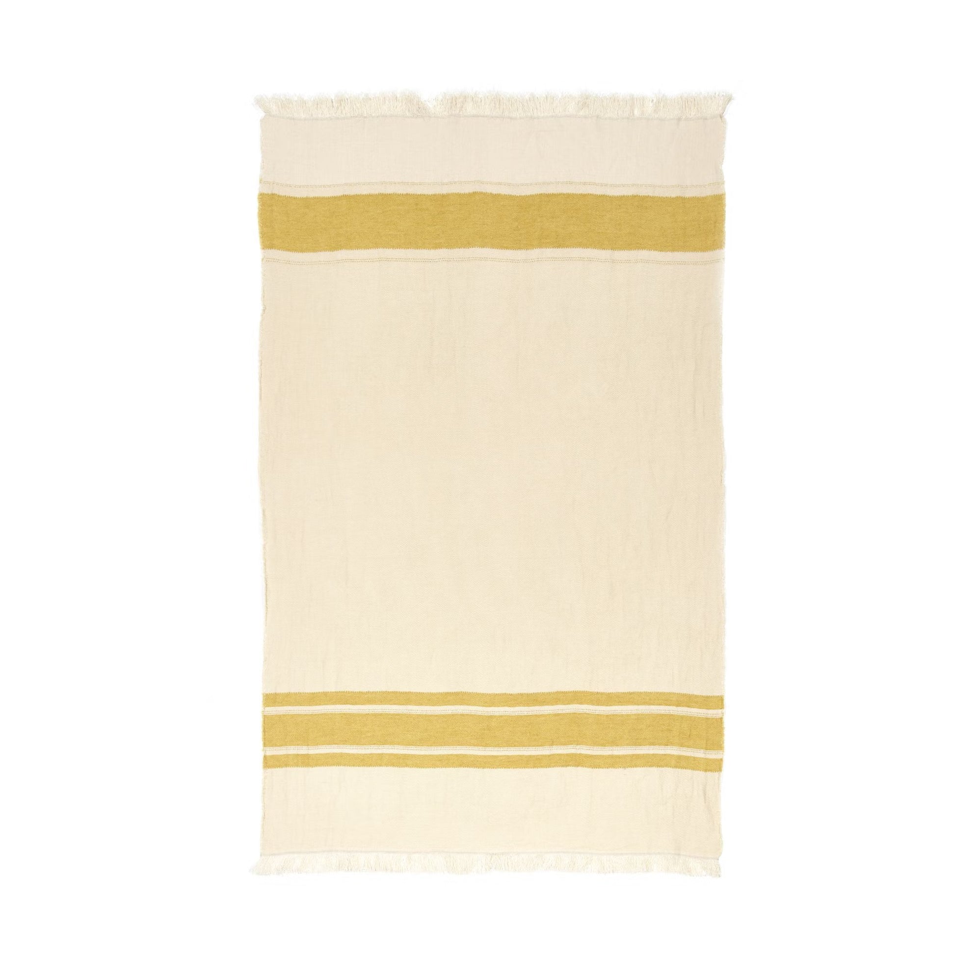 Plaid en Lin - Mustard Stripe