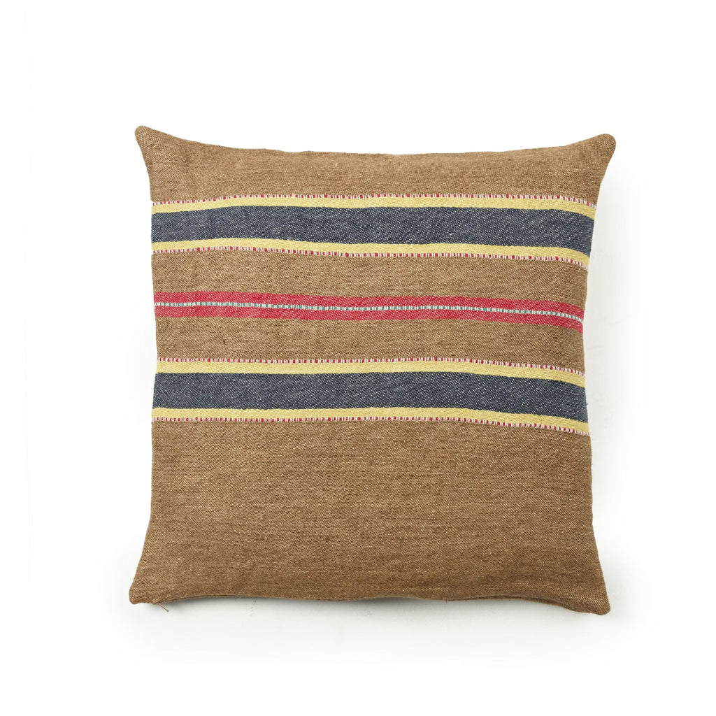 Housse de coussin en lin - Camp Stripe