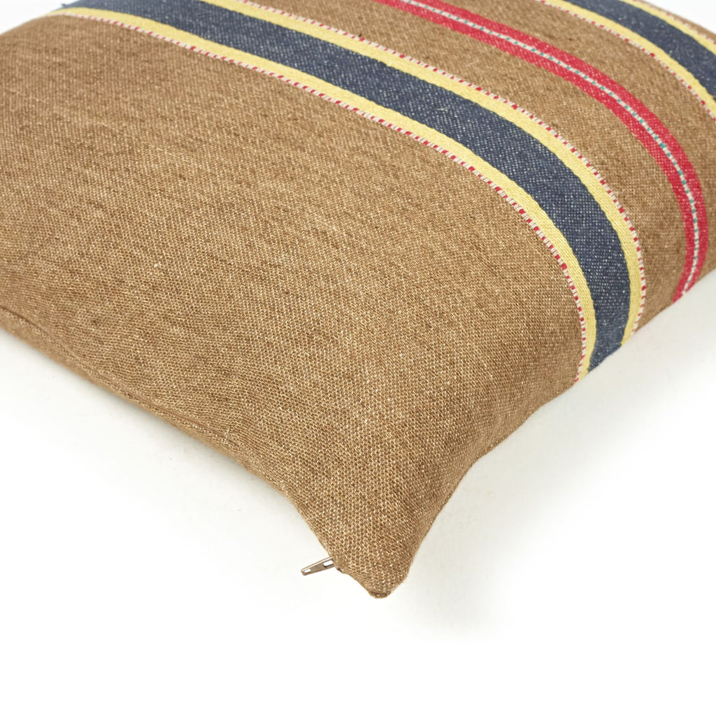 Housse de coussin en lin - Camp Stripe