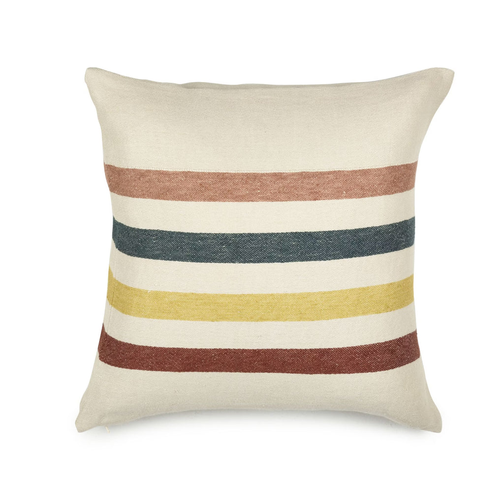 Housse de coussin en lin - Lake Stripe